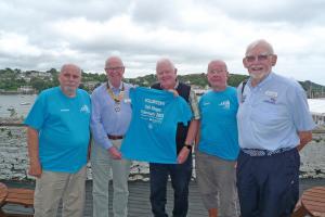 Falmouth Rotarian volunteers at the Falmouth Tall Ships event in August 2023.
